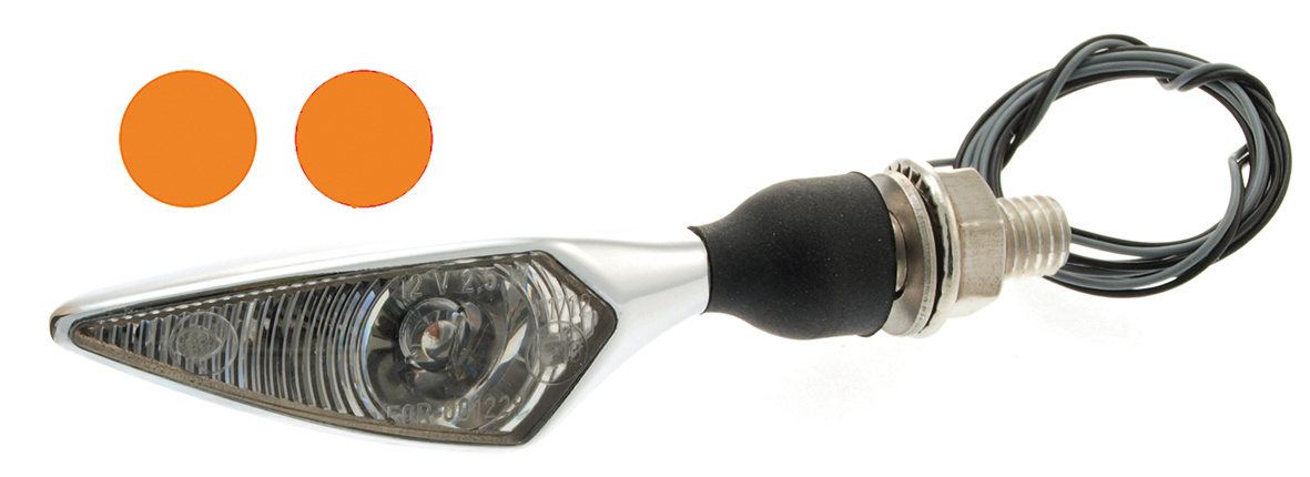 Kellermann Micro Rhombus Chrome vita LED, blinkers, E-m�rkt, HF/VB