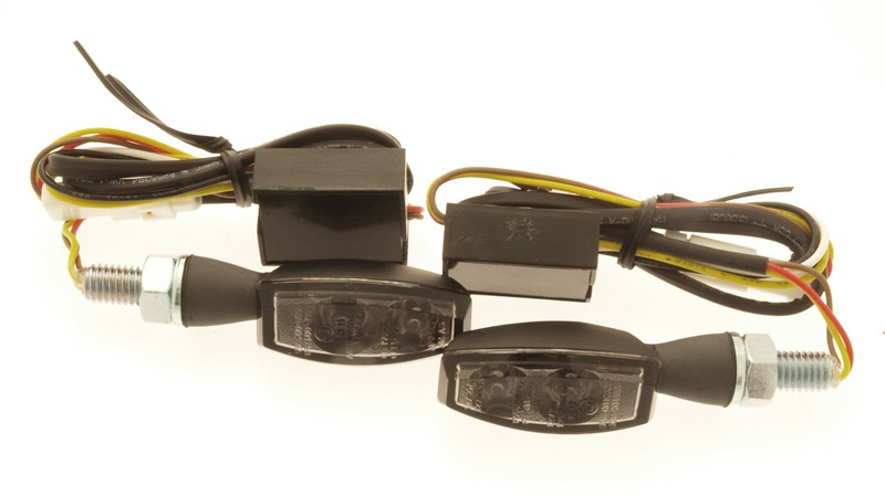 Highsider Blaze blinkers/positionsljus, led, E-m�rkt, svarta/r�kf