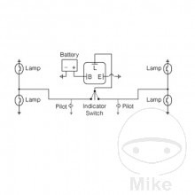 Blinkersrel� f�r Led 3 pin connector