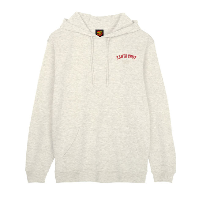 Santa Cruz Screaming Foam Hand Hoodie Athletic Heather Size S Roll Up