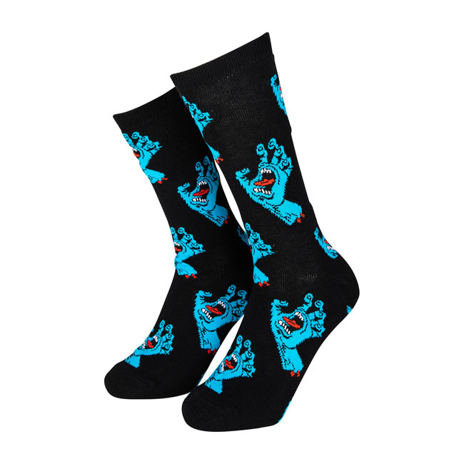 Santa Cruz Multi Hand Socks (2 Pack) White/Black  Size 42-45 Eu Roll U