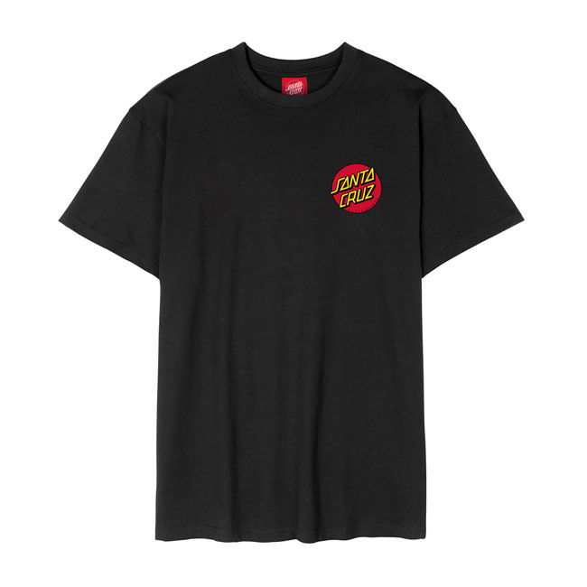 Santa Cruz Dot Chest T-Shirt Black