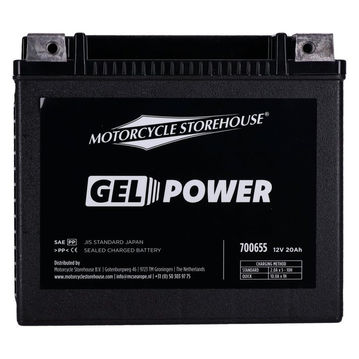 MCS, Nano Series sealed GEL battery. 12V, 20Ah, 360cca Harley: 91-24 S