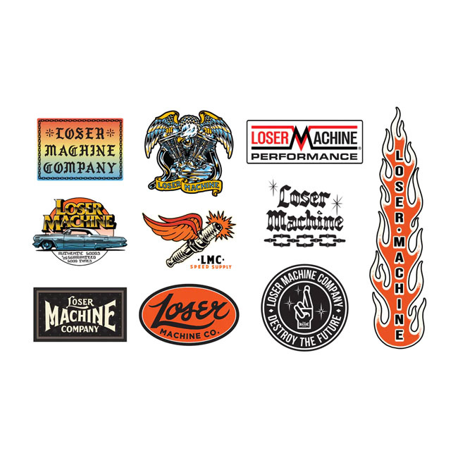 Loser Machine Lmc Sticker Pack XI Your bike, fridge, window or whateve