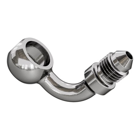 Goodridge Banjo fitting 7/16, 90 degrees, 11mm. SS  High polished stai