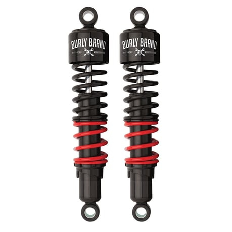 Burly Brand, stiletto shocks, 13 Standard rate. Black 00-24 FLT/Tourin