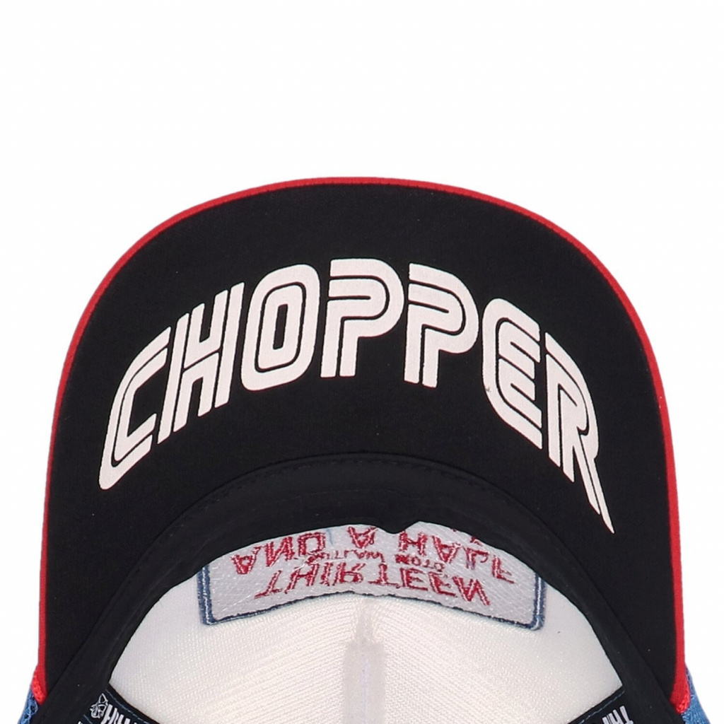 13 1/2 Outlaw Club trucker cap blue/red One size fits most Looking for