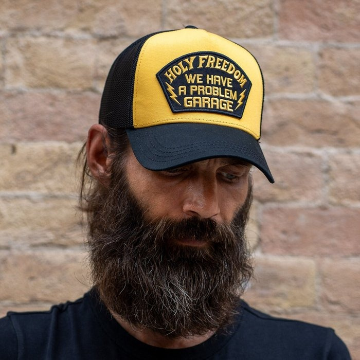 Holy Freedom Flash cap yellow One size fits most Classic trucker style
