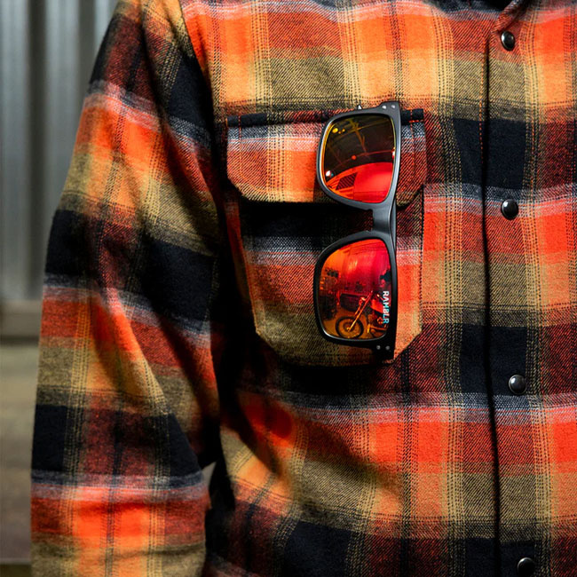 Biltwell Ramblr sunglasses red mirror