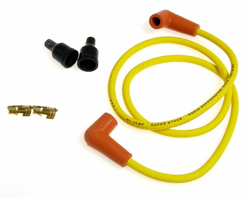 Spark plug wires yellow silicone, H-D, electric ignition 80-up