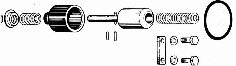 Rep.sats till solenoid plungern BT 65-88 & XL 67-80, 72-0201 & 72-0202