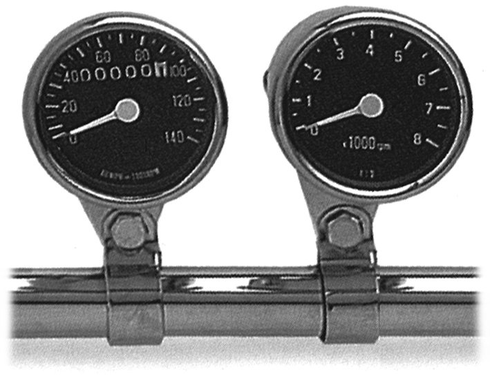 Midi speedometer 2:1, 60mm diameter, chrome