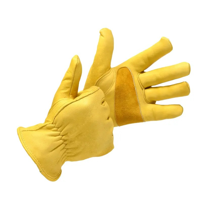 Rider Gloves -2XL- Cowhide Leather classic yellow