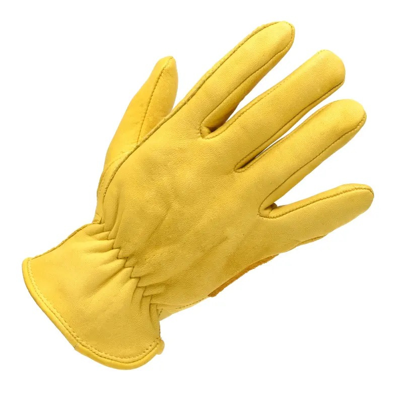Rider Gloves -L- Cowhide Leather classic yellow