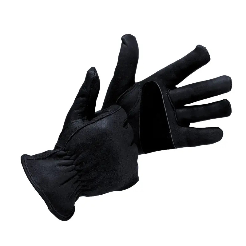 Rider Gloves -M- Cowhide Leather Black