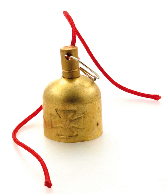 Gremlin klocka i polerad m�ssing med Malteserkors