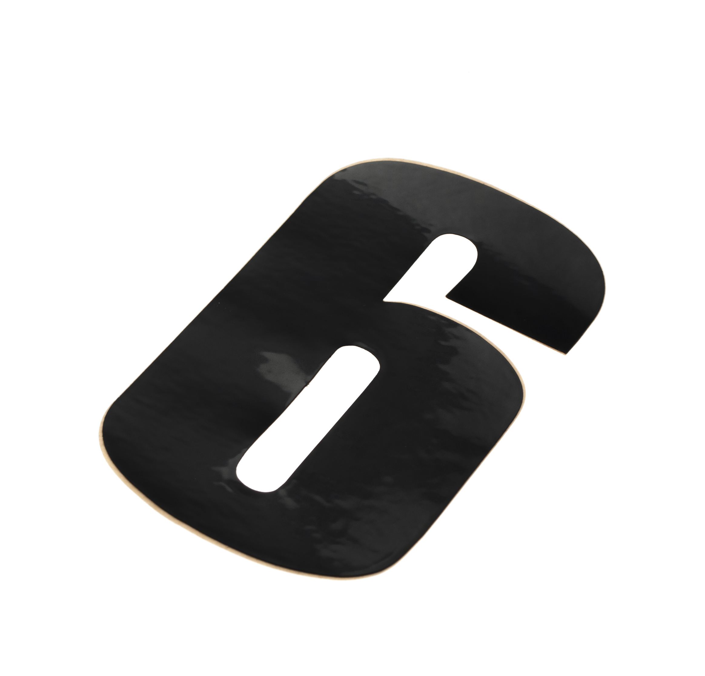 Skyltsiffra 6 i svart 11.5cm h�g