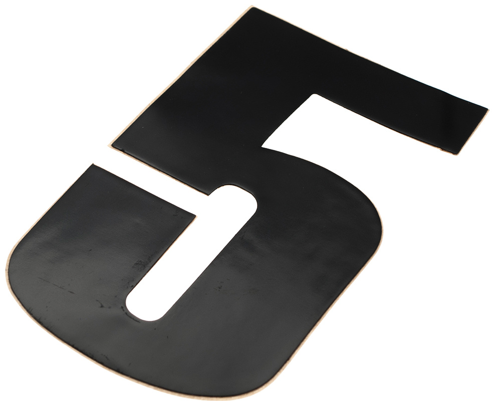 Skyltsiffra 5 i svart 15cm h�g