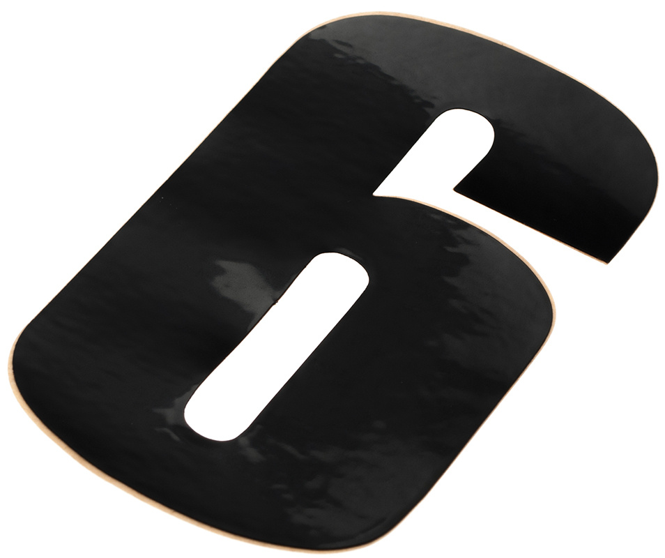 Skyltsiffra 6 i svart 15cm h�g