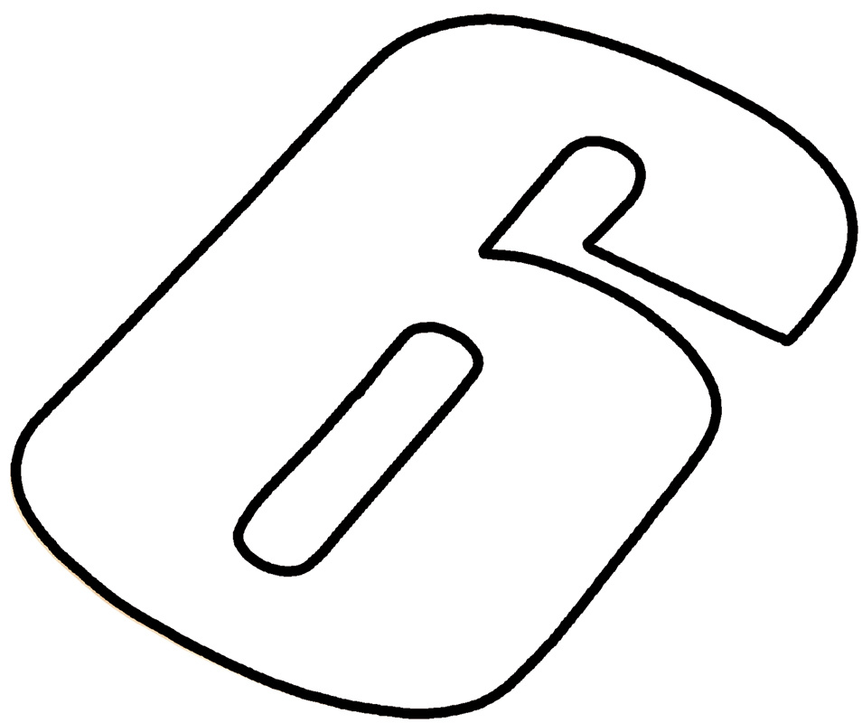 Skyltsiffra 6 i vitt 15cm h�g