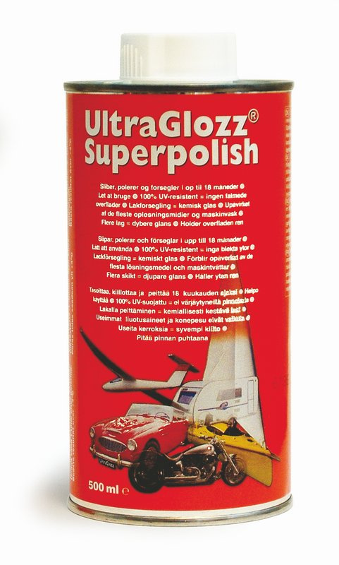 Ultra Glozz Superpolish, paint/metal/glas, 500 ml