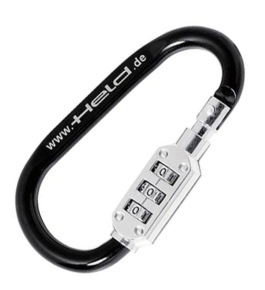 Hj�lml�s Helmet Buddy, Karbinhake med 3-siffrigt kombinationsl�s