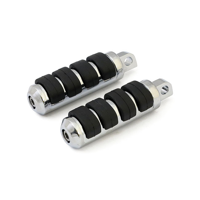 Comfort Foot Pegs. Small Diameter. Chrome All Traditional H-D Male Mou