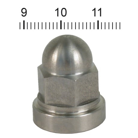 Street hogs cyl head base nut, 48-84 Big Twin, Polished, 7/16-14