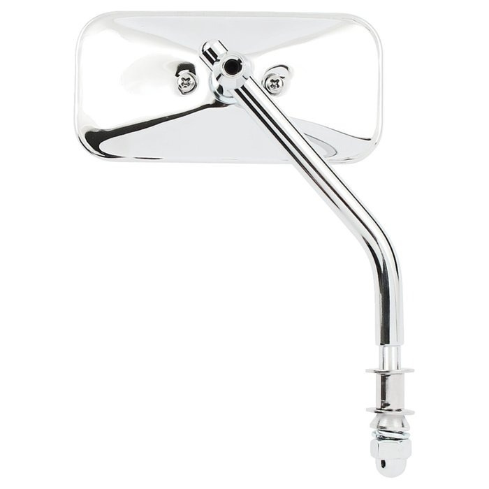 Small rectangular mirror. short stem, chrome 65-UP