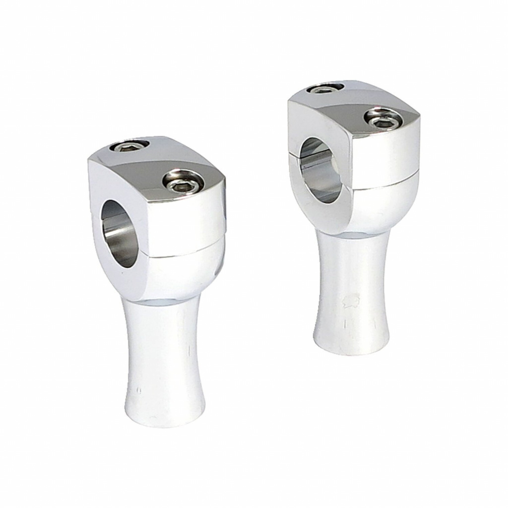 Dighton 3 domed risers. Chrome  Chrome. Aluminum lightweight for 1 han