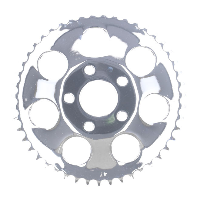 Rear Sprocket, Chrome. 47T 73-85 4-Sp B.T., 79-81 Xl