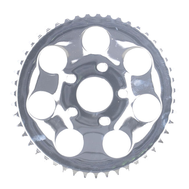 Rear Sprocket, Chrome. 47T 73-85 4-Sp B.T., 79-81 Xl