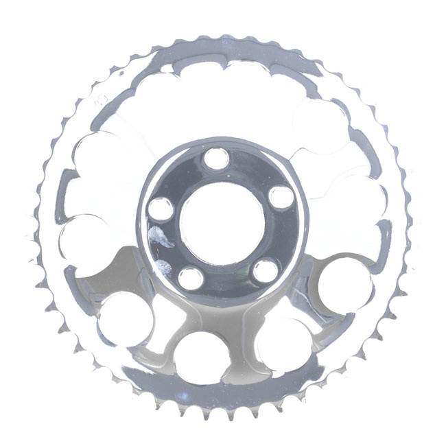 Rear Sprocket, Chrome. 49T 82-85 Fxr, 73-99 Style Offset Chop  50Mm Id