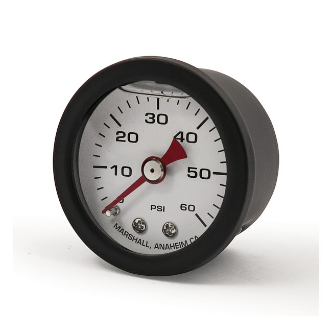 Marshall Oil Pressure Gauge, 0-60 Psi. Black Housing