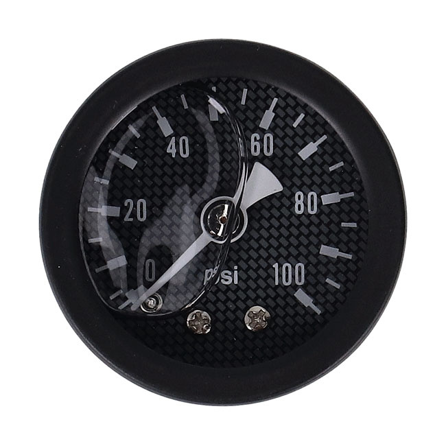Marshall Oil Pressure Gauge, 0-100 Psi. Black Housing