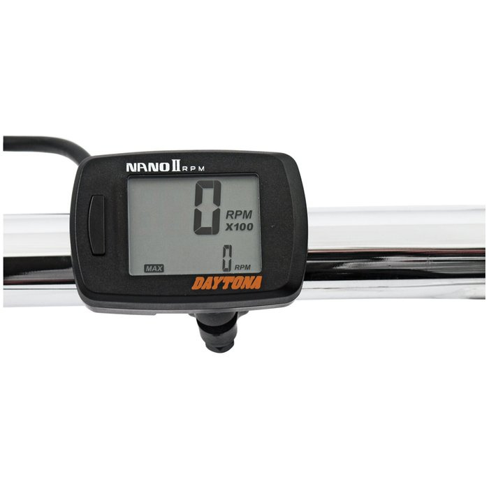 Daytona, Nano II, tachometer Universal Horizontal mount. 100-20.000 RP