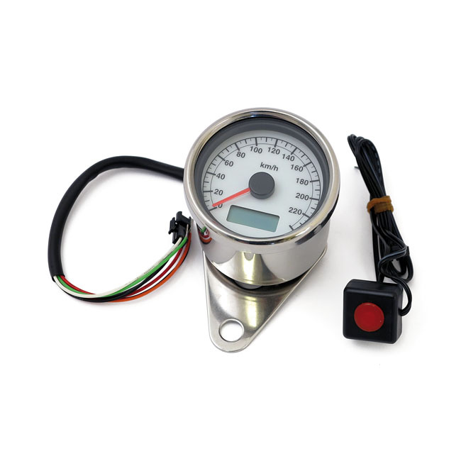Stoker, Electronic Speedometer. 60Mm. White Face Compatible With Stock