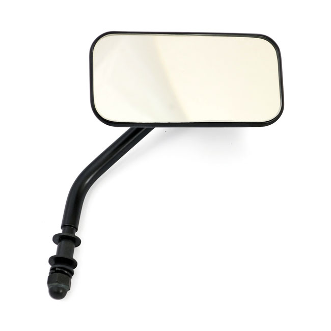 Small Rectangular Mirror. Short Stem, Black 65-Up H-D