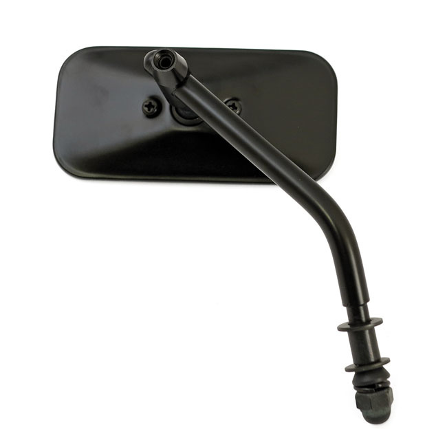 Small Rectangular Mirror. Short Stem, Black 65-Up H-D