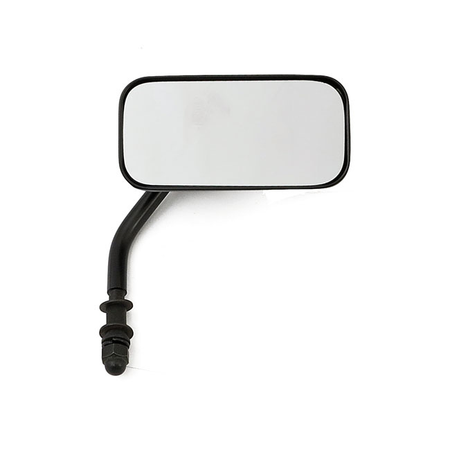 Small Rectangular Mirror. Short Stem, Black 65-Up H-D