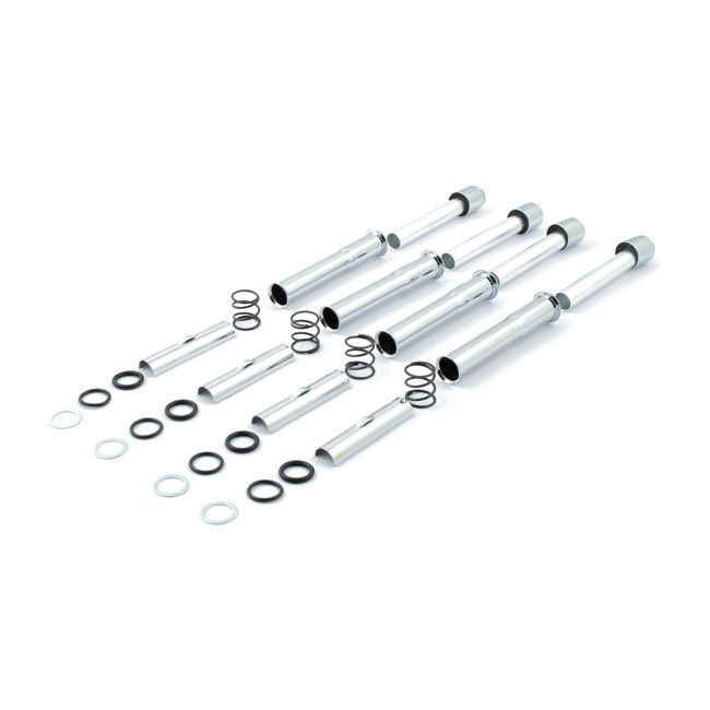 Complete 66-E79 Shovel Pushrod Cover Kit. Chrome 66-E79 B.T.