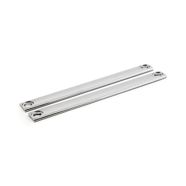 Fork Cover Accent Strips. Chrome 86-17 Fls/S, Flst, Flst/C/F/Fb/Fbs, 9