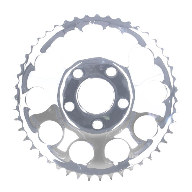 Rear Sprocket, Chrome. 47T 82-85 Fxr, 73-99 Style Offset Chop  50Mm Id