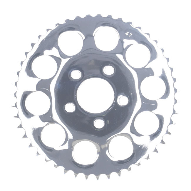 Rear Sprocket, Chrome. 47T 82-85 Xl