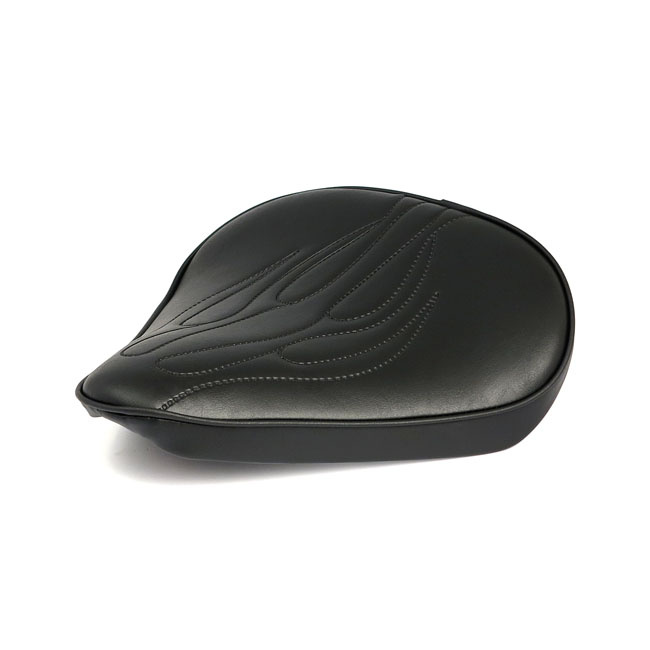 Fitzz, Custom Solo Seat. Black Flame. Large. 4Cm Thick Universal