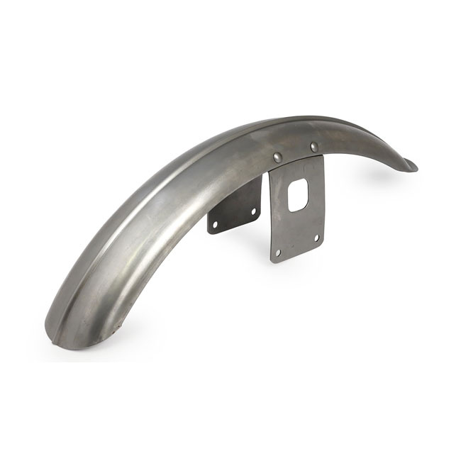 L84-07 Style Fx, Xl Narrow Front Fender. Raw Steel, Ribbed 73-07Xl,73-