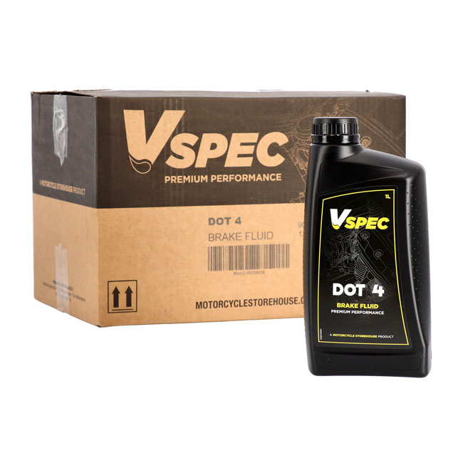 Vspec, Brake Fluid Dot 4. 1 Liter. 06-23 Softail, 06-17