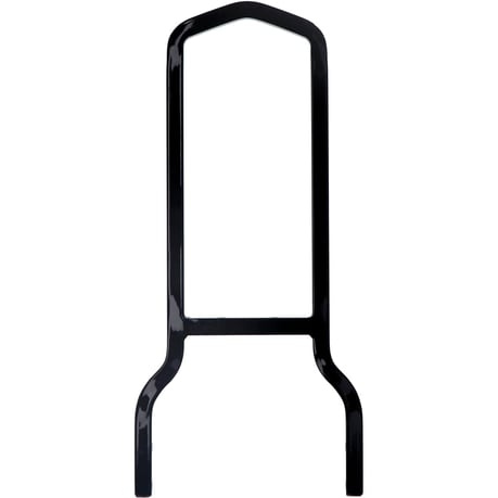 Sissybar upright 16, black  Black. Bar width at bottom 7-1/2 (19cm). I