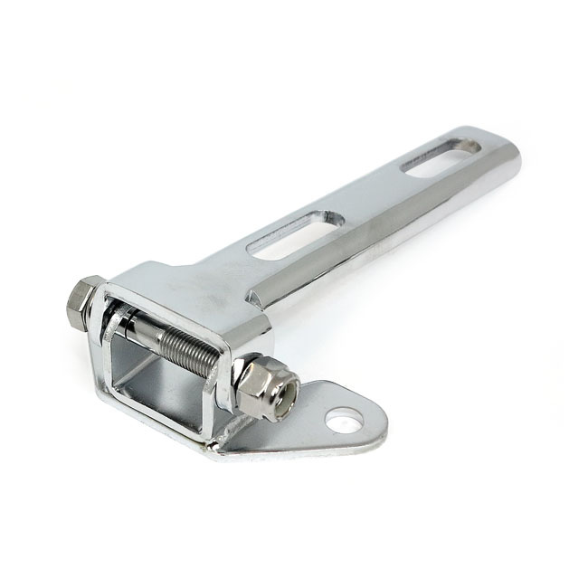 Universal Solo Seat Hinge, Square Mount. Chrome Universal