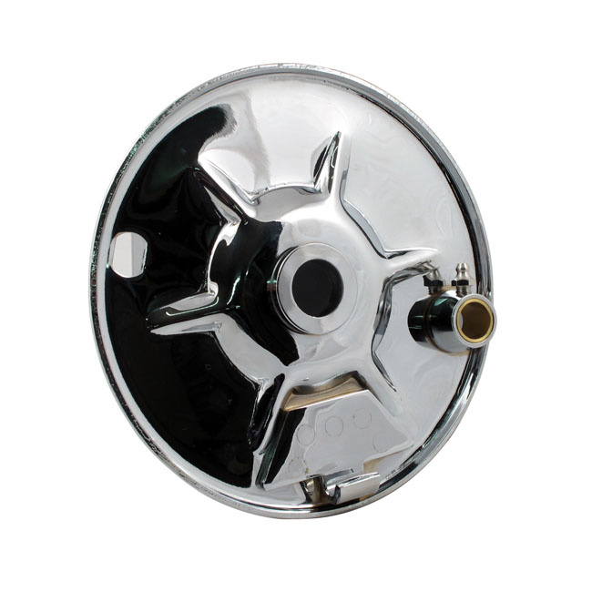 Rear Mechanical Brake Backing Plate, Chrome 41-57 B.T.